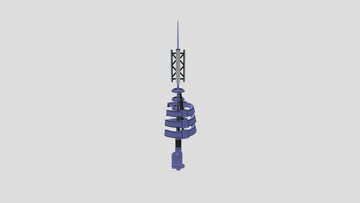 Sci-fi network Tower 3D Model