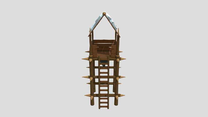 Low poly Tower 3D Model