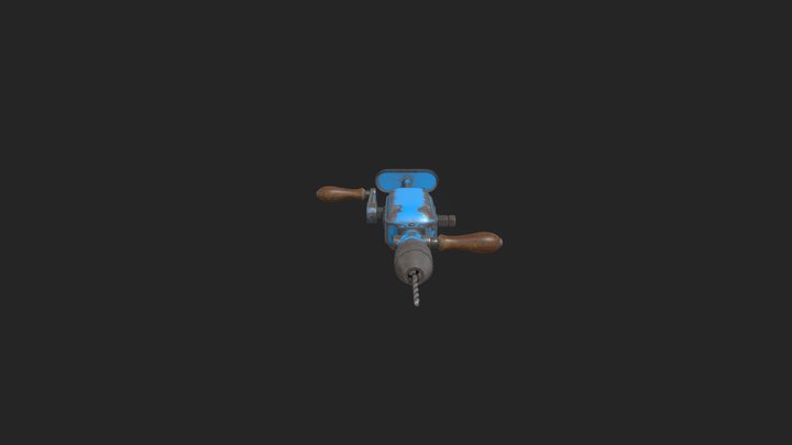 PBR Vintage Drill 3D Model