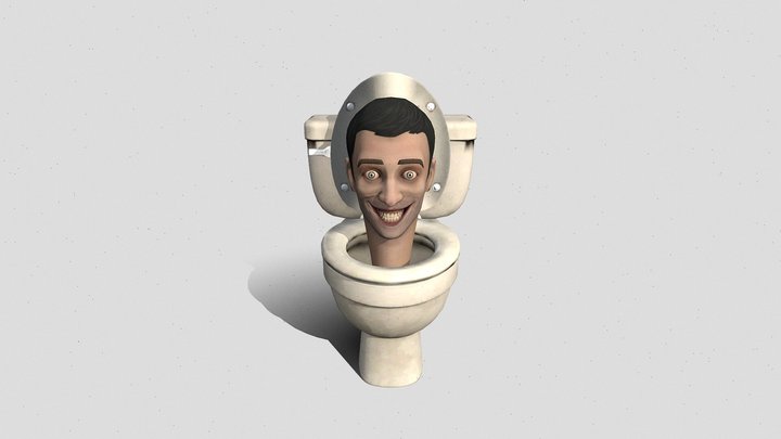 Stylized Skibidi toilet 3D Model