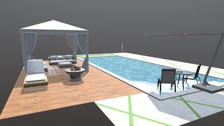 Brookside Ave Swimming Pool 3D Model