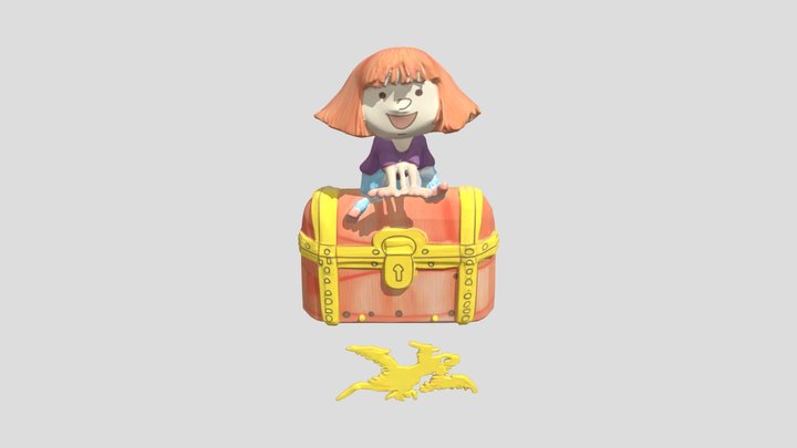 Álbum ilustrado. Personaje con escena – Kostenloses 3D-Modell STL
