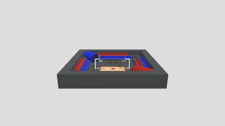 Basketball Area Text. 3D Model