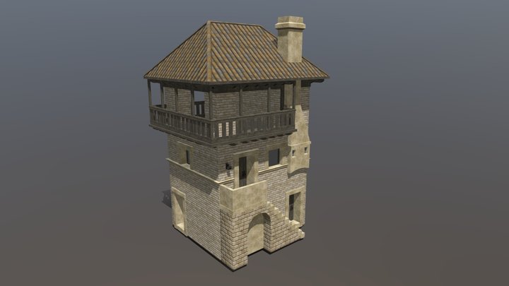 A medieval house. 3D Model