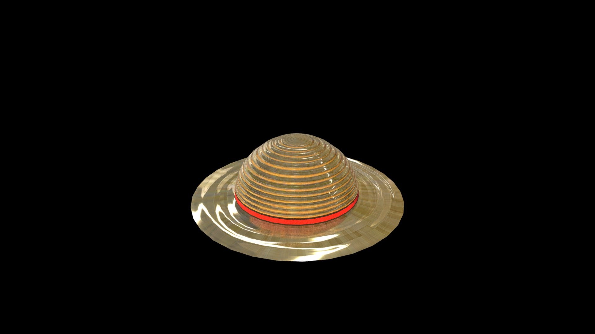 strawhat luffy hat mugiwara 3d model