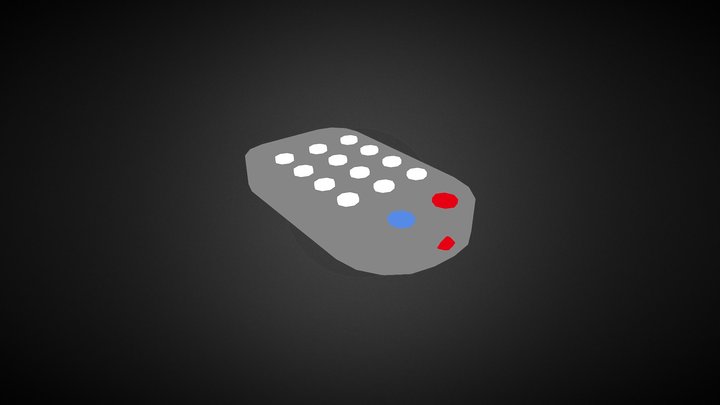 Low Poly Remote Control 3D Model