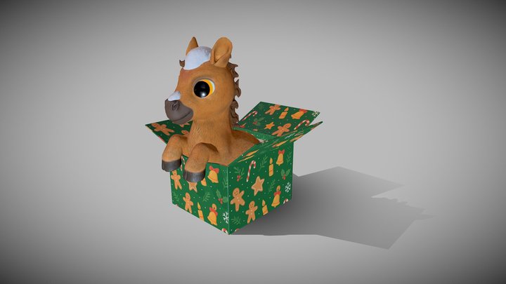 Horse in the box 3D Model