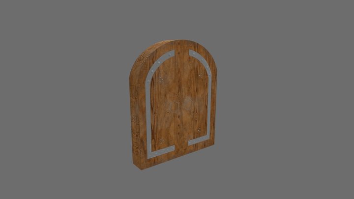 Old Wooden Door 3D Model