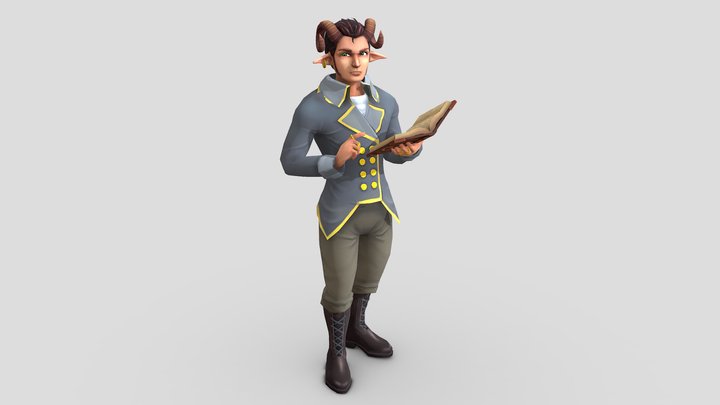 Horn & Book 3D Model