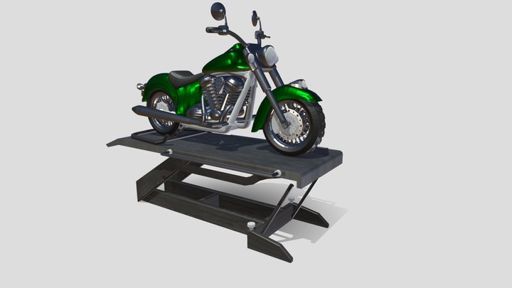 Moto Low Poly 3D Model