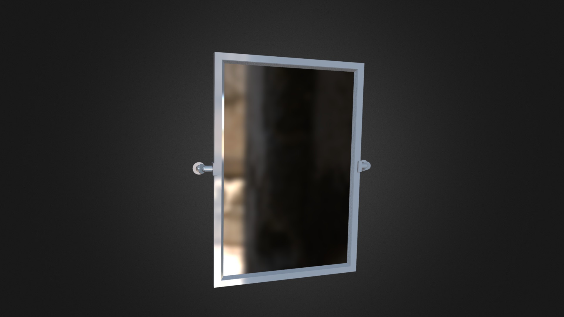 3D model Rectangular Mirror - This is a 3D model of the Rectangular Mirror. The 3D model is about a window with a reflection of a person in it.