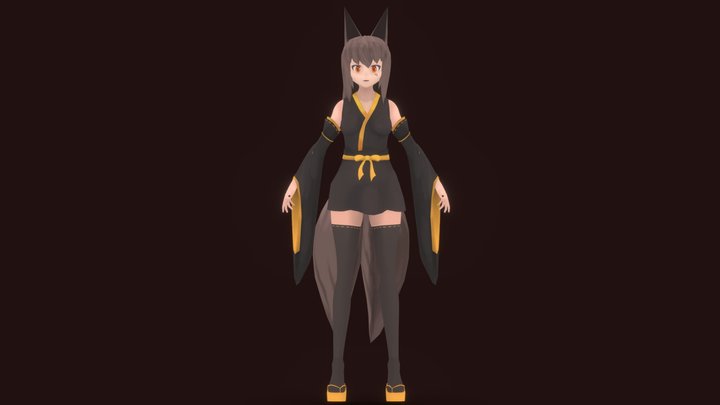 Akiko-sama Anime Character Model 3D Model