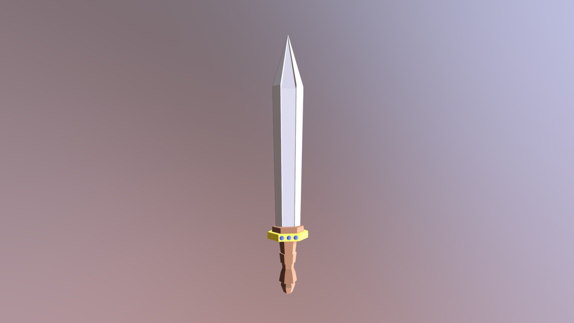Fantasy low poly sword