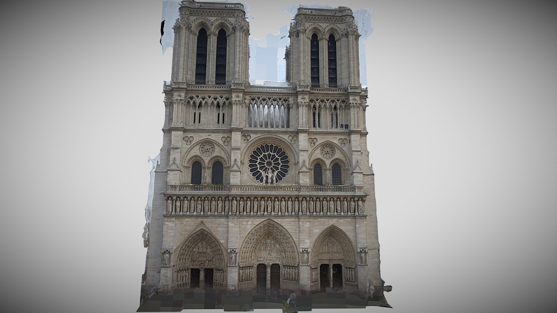 Notre Dame day crowdsourced photogrammetry test