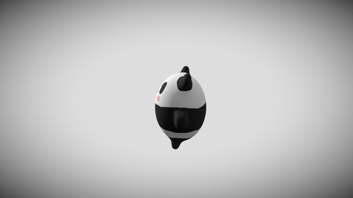 Stylised Low-Poly Panda 3D Model