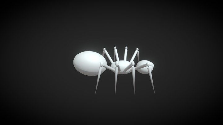 Low poly spider 3D Model