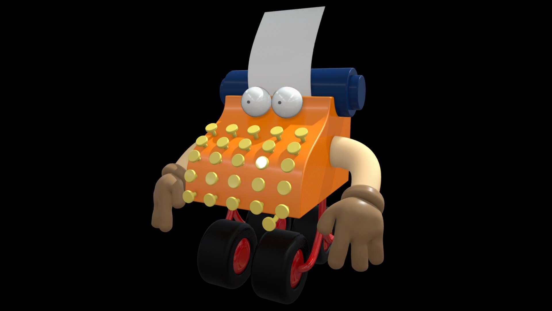 Typewriter Guy 3D model by welbot [04f92c5] Sketchfab