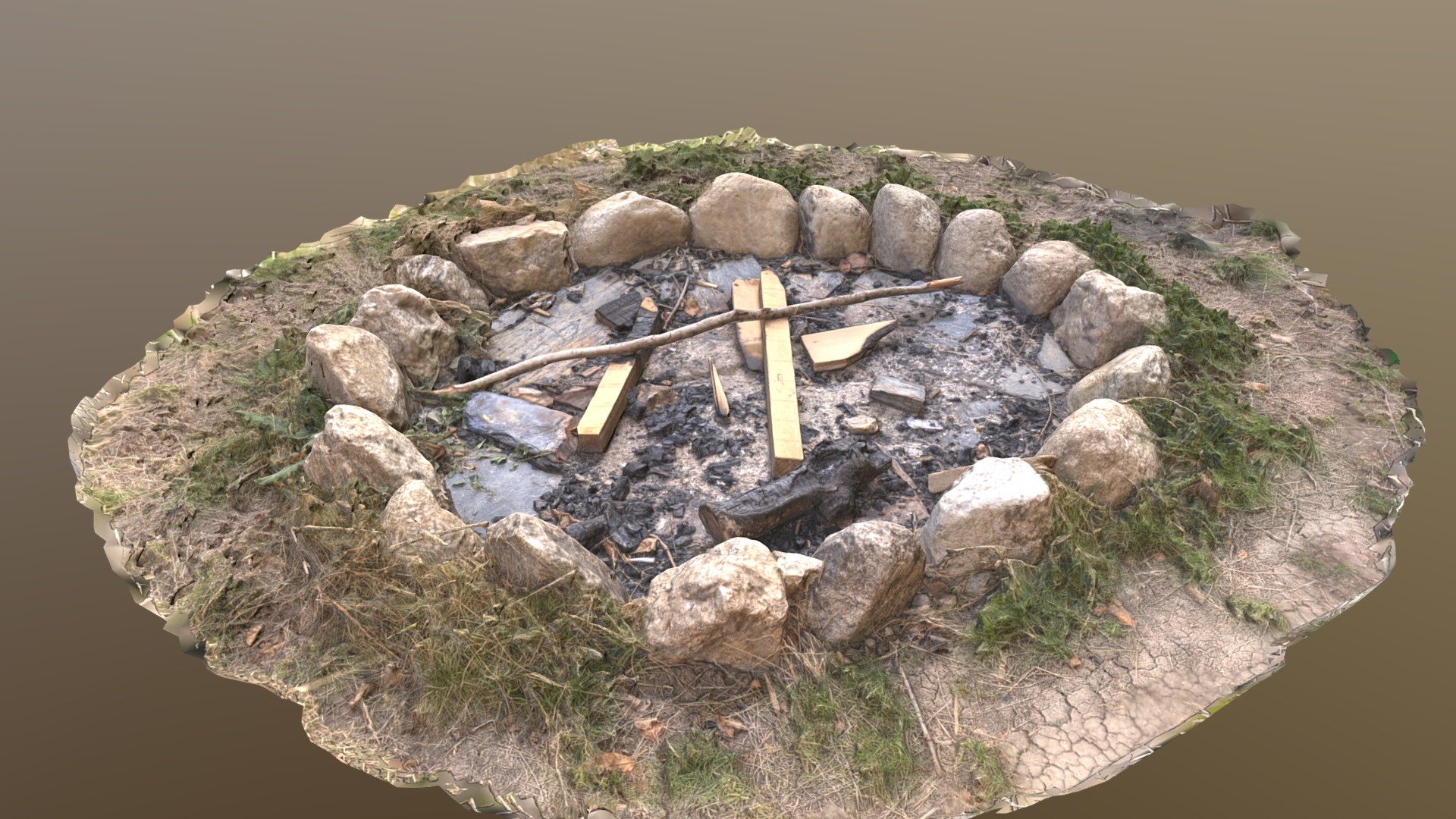 Firepit - Free Scan — Sketchfab embed 3D viewer
