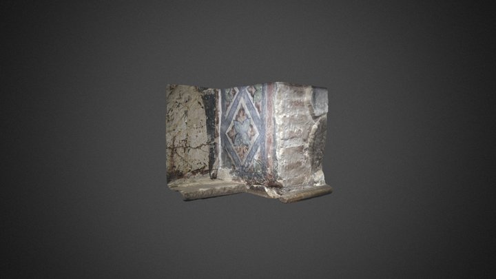 Detail of a fresco, The church of the Catholicon 3D Model