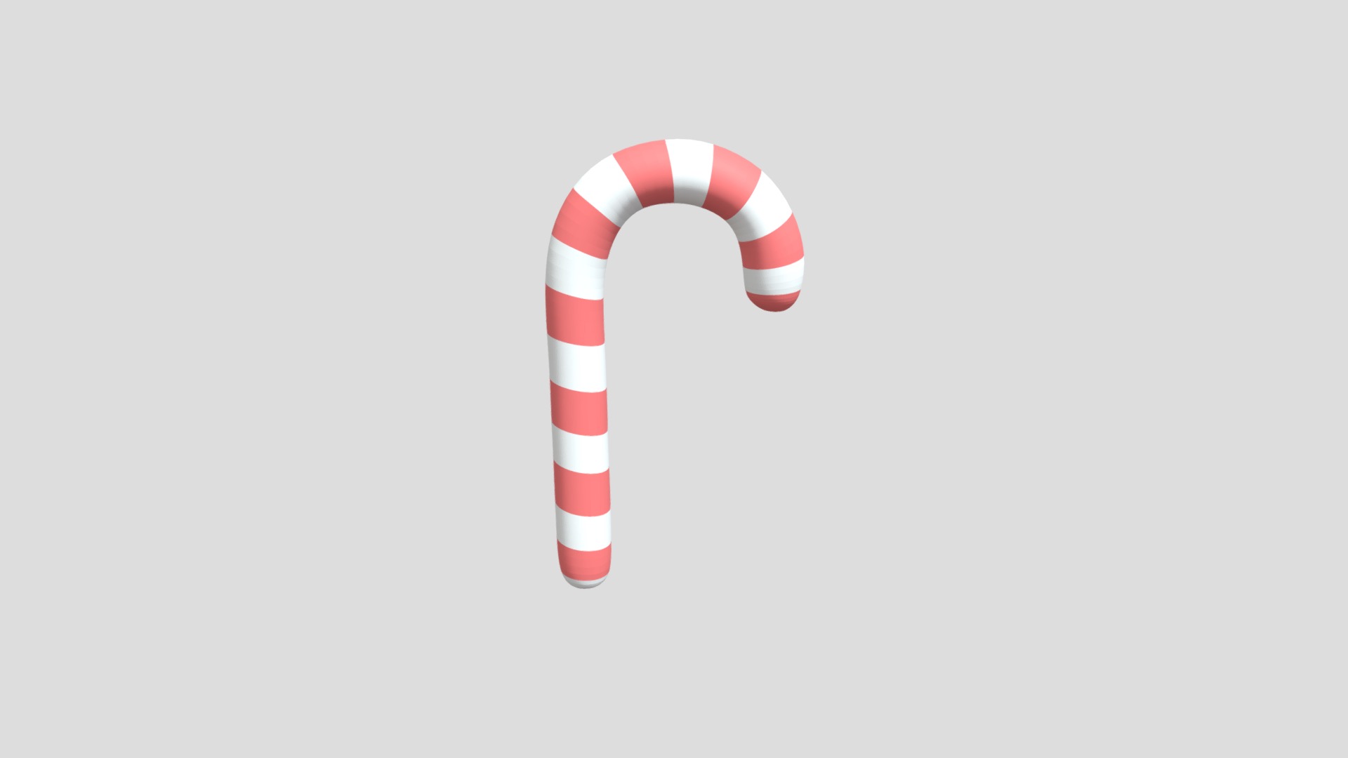 3D model Candy Cane - This is a 3D model of the Candy Cane. The 3D model is about shape, arrow.