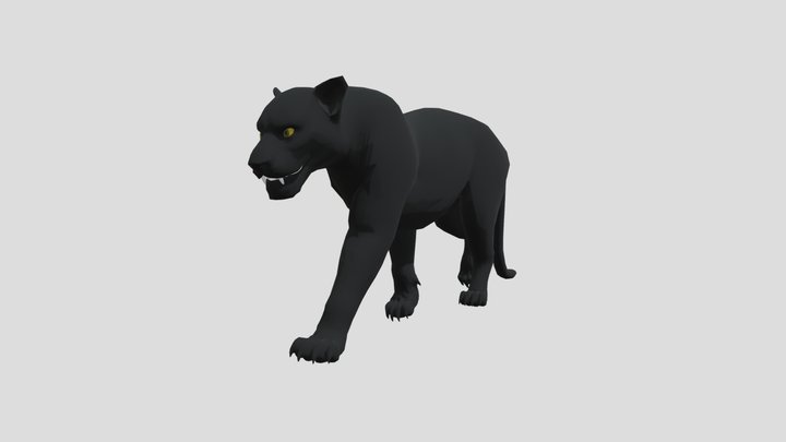 Panther Walkcycle 3D Model