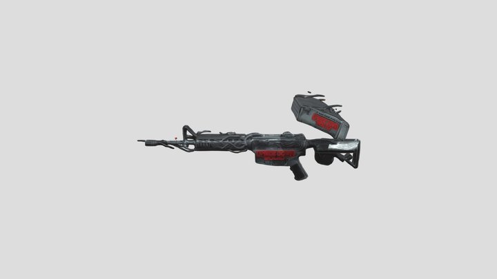 Upside Down World Rifle 3D Model