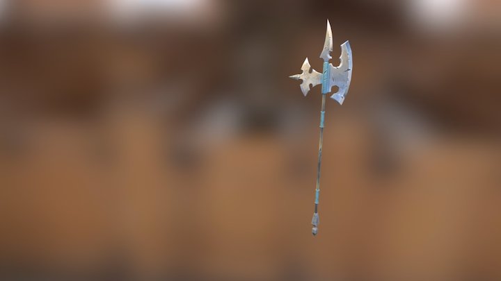 Hand-painted LP halberd 3D Model