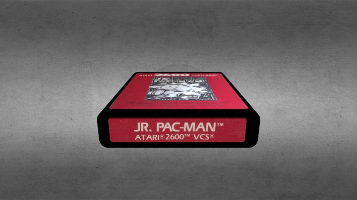 Jr Pac-Man Cartridge 3D Model