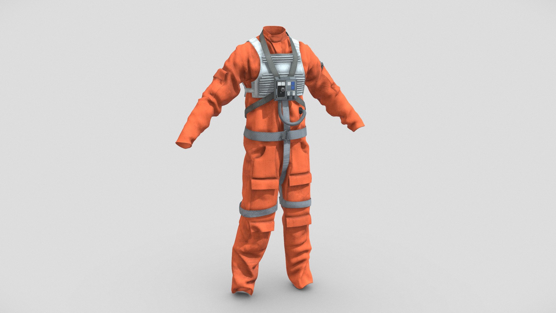 Rebel X-wing Pilot Flight Suit - Star Wars - Buy Royalty Free 3D model ...