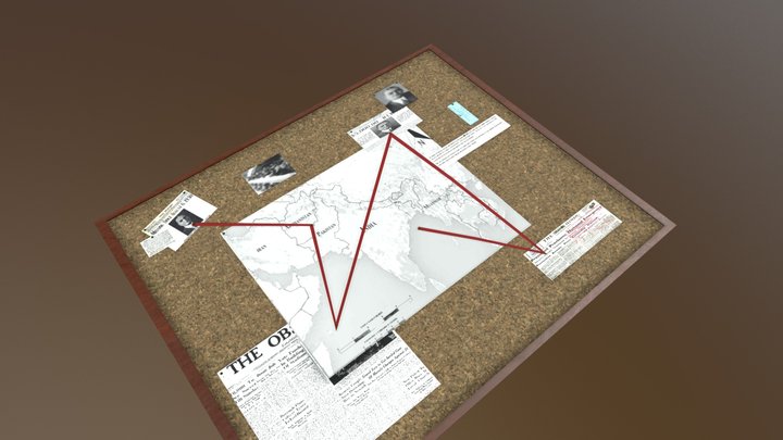 Pinboard Rising Star 3D Model