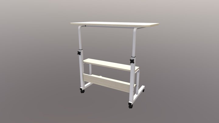 Work_desk_beige 3D Model