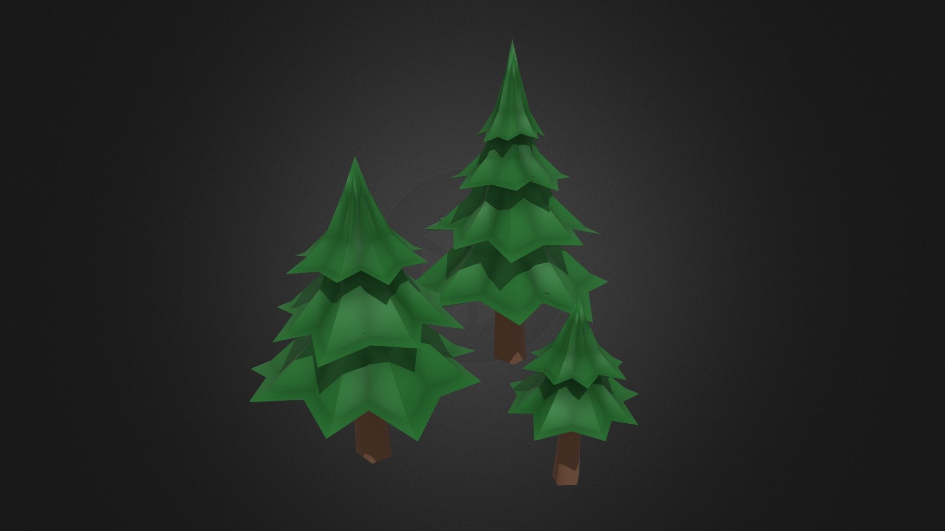 Low Poly Fir Trees