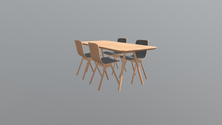 table and chairs (Kali colection) 3D Model