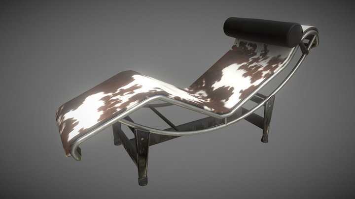 3D Le Corbusier LC4 Chaise Lounge