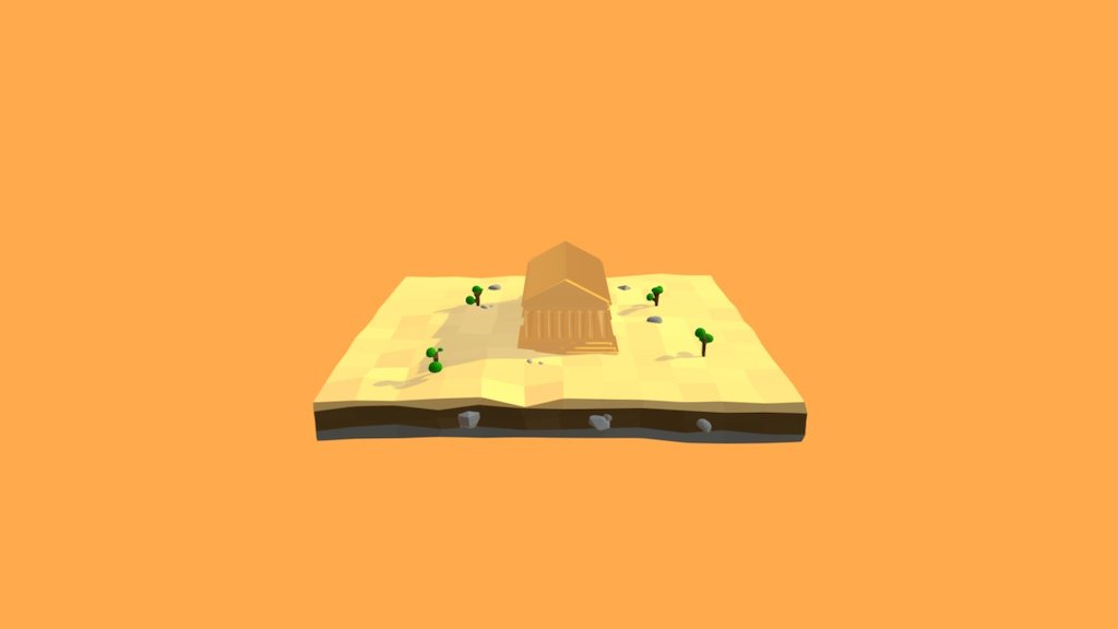 Lowploly temple