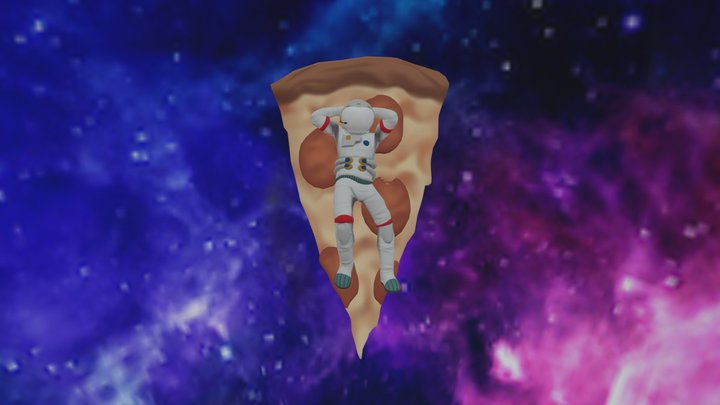 SPACE PANDA PIZZA 3D Model
