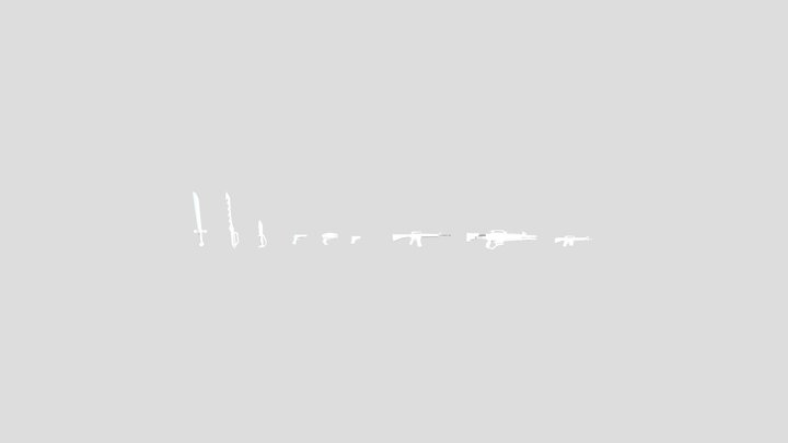 Weapon_silhouettes2 3D Model