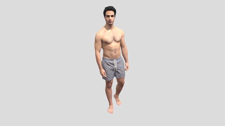 Patterned Swim Shorts Portrait – Kostenloses 3D-Modell STL