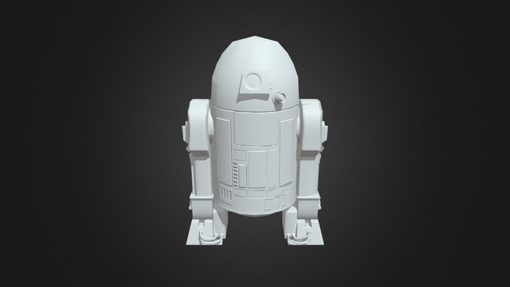 Baked Astromech 3D Model