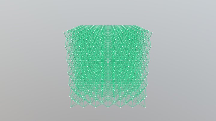 Face-centered-cubic-lattice 3D Model