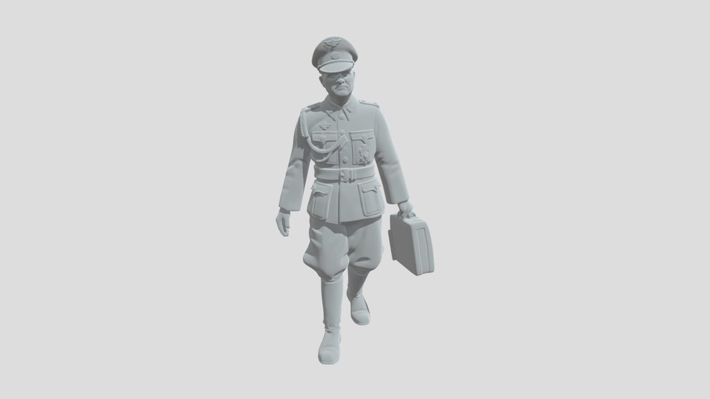 Green Uniformed Officer with Briefcase
