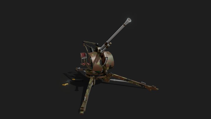 AA gun 3D Model