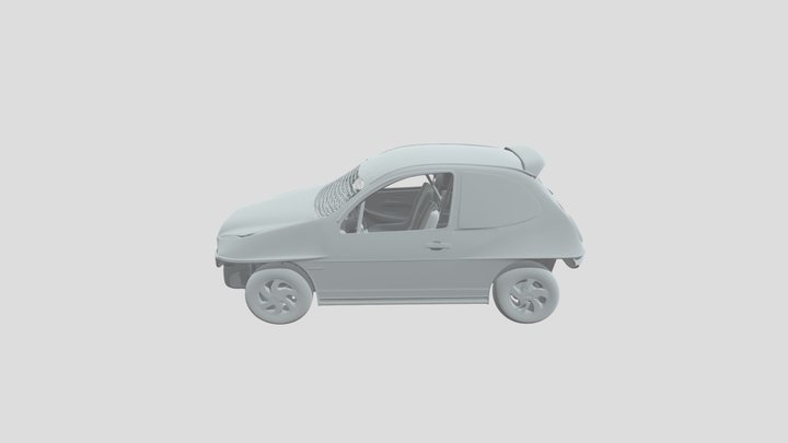 Mud-Splattered Dirt Track Racer 3D Model