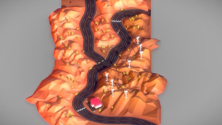 Desert Race Game Prototype Map