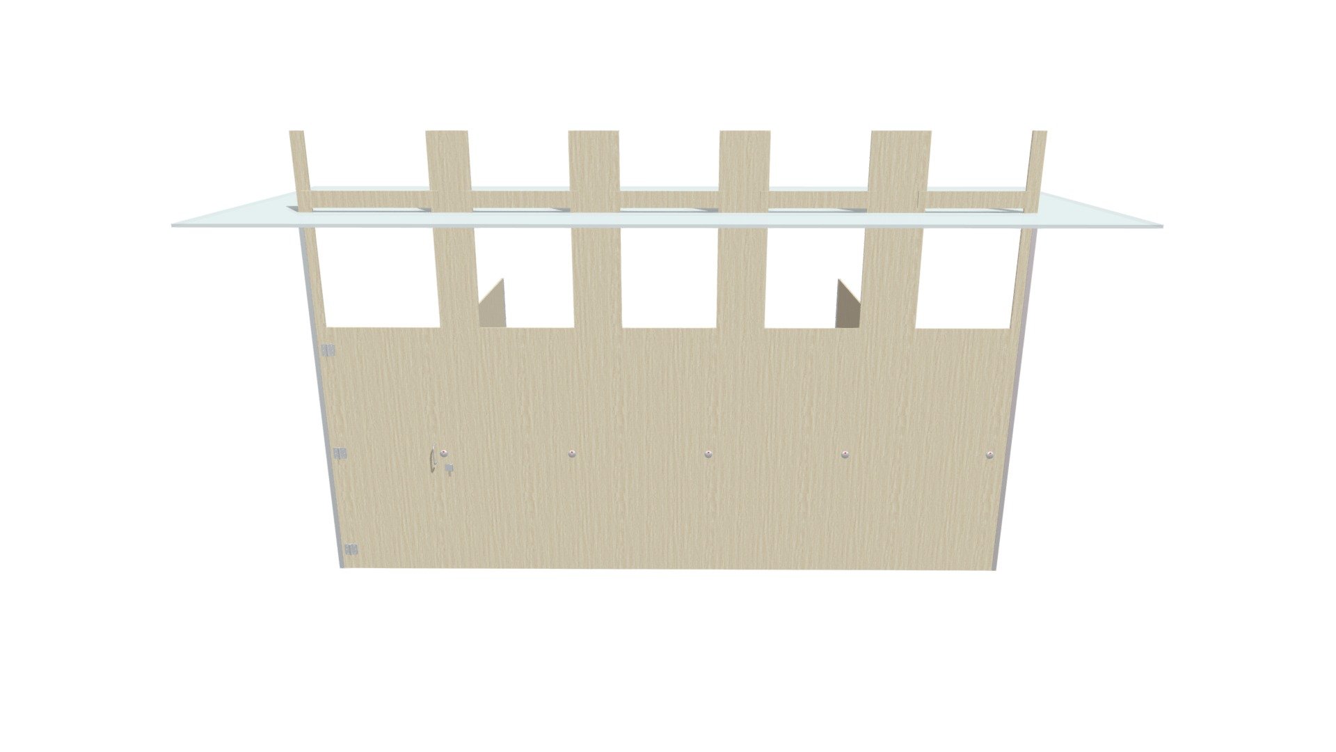 TPI Cubicle - Ceiling Suspended — Sketchfab embed 3D viewer