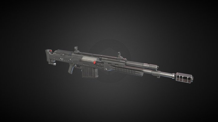 AK-50 anti-materiel rifle 3D Model