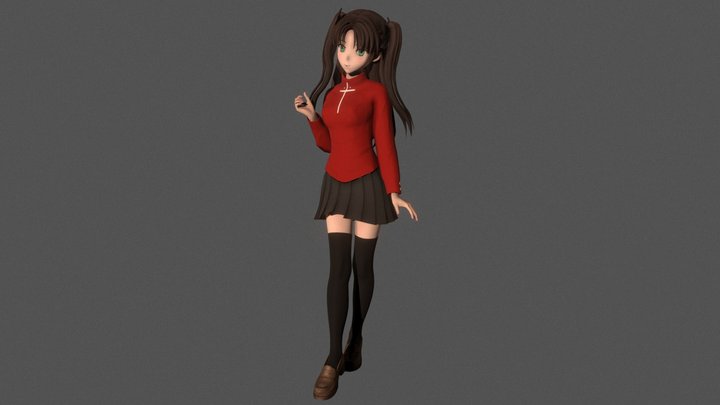Rin Tohsaka 01 3D Model