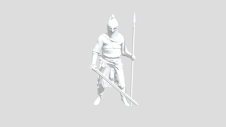 Medieval SASANI Warrior 3D Model