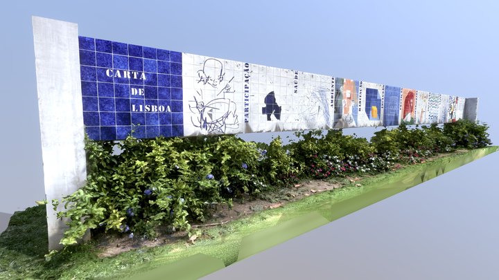 "Carta de Lisboa 2017" Azulejo Mural 3D Model