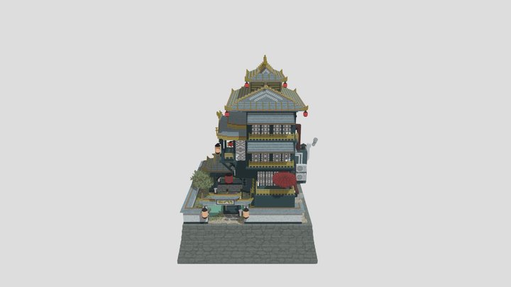 Chaotic Japanese Castles -KORAINANDO- 3D Model